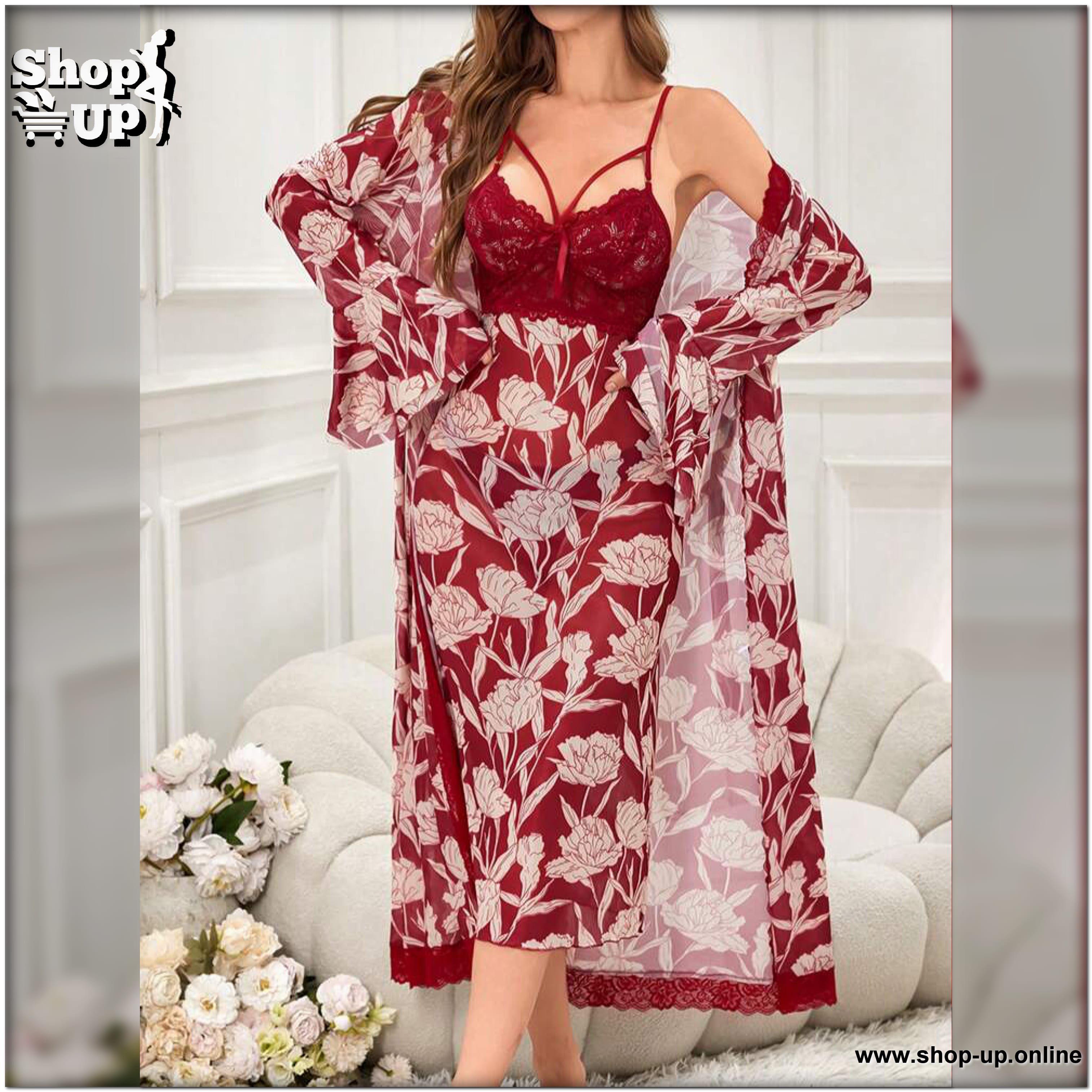 قميص وروب زبده فى دانتيل افضل سعر روب حريمى في مصر - شوب اب اون لاين 2025