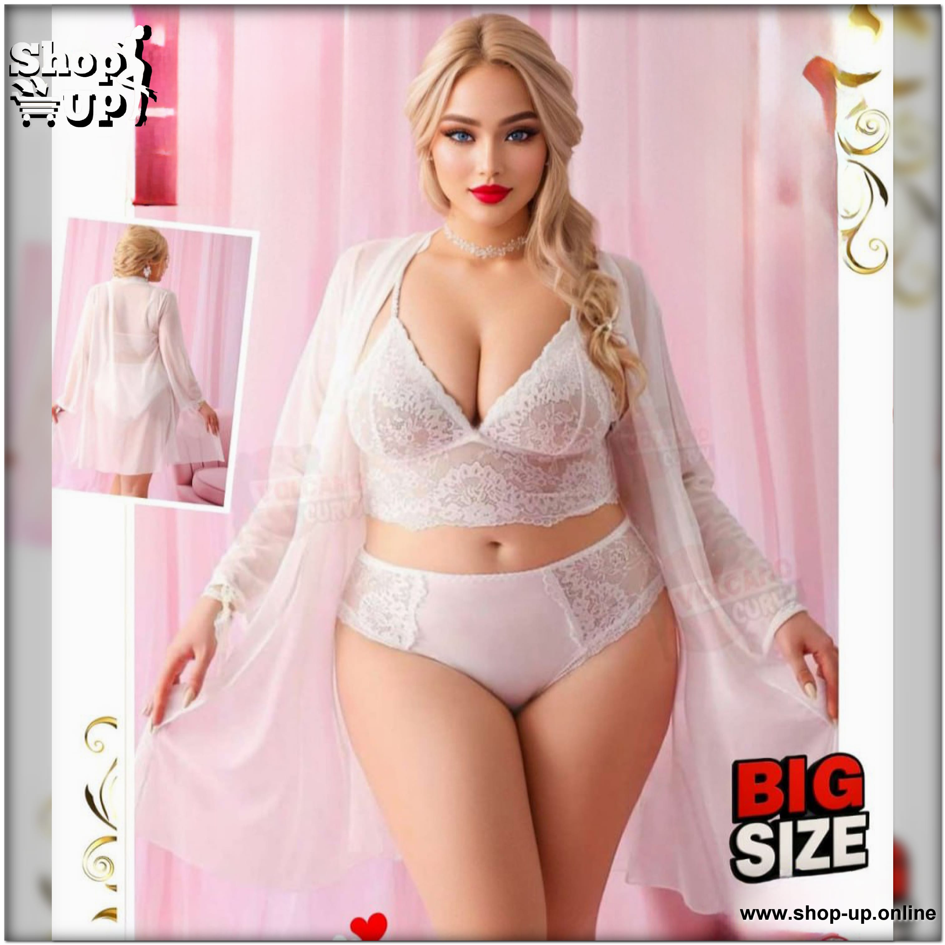 مايوه وروب تل فى دانتيل افضل سعر بيج سايز في مصر - شوب اب اون لاين 2025