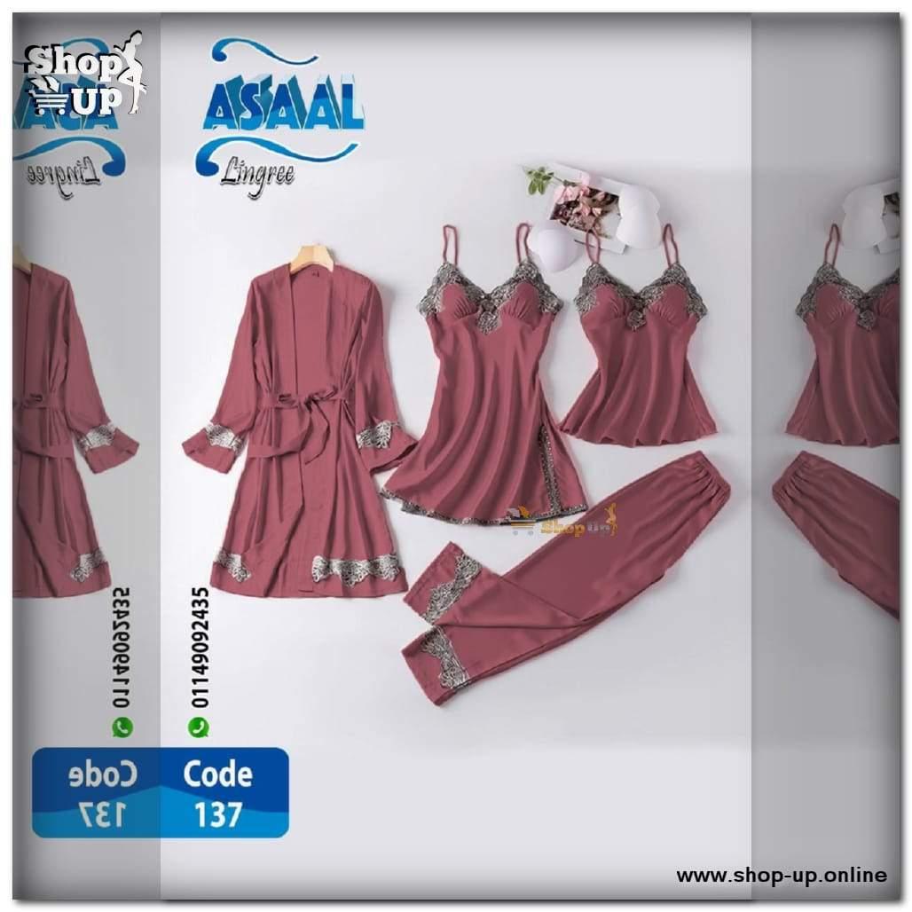 بيجامه ستان 4 قطع البرا مبطن افضل سعر بيجامات في مصر - شوب اب اون لاين 2024