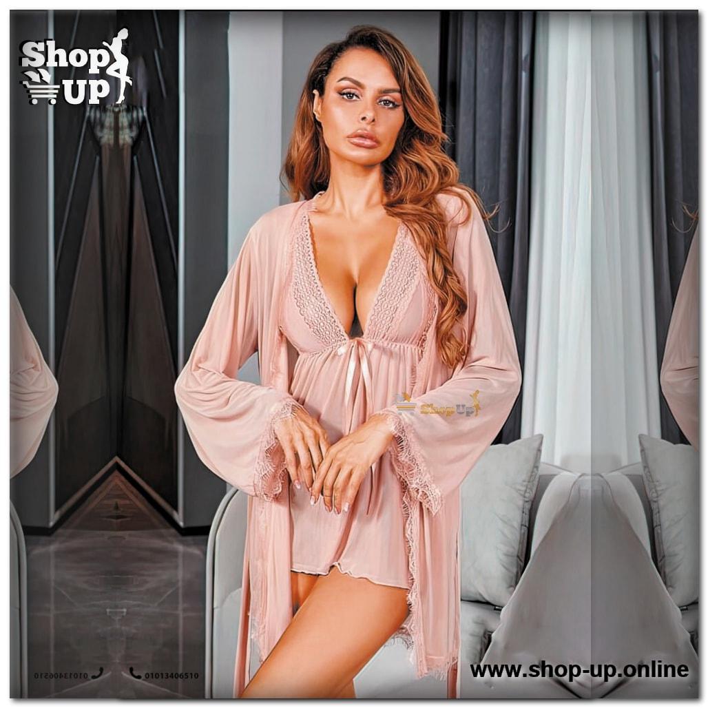 قميص وروب تل فى دانتيل افضل سعر روب حريمى في مصر - شوب اب اون لاين 2024