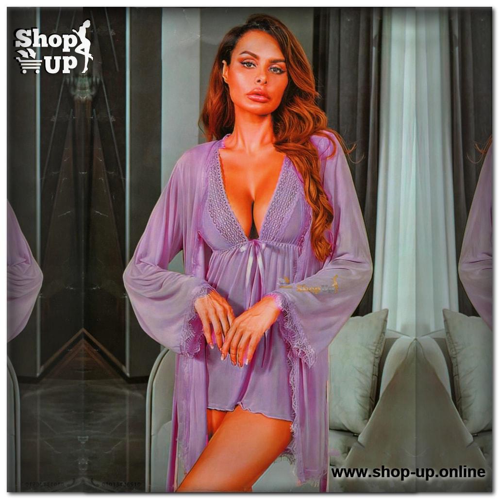 قميص وروب تل فى دانتيل افضل سعر روب حريمى في مصر - شوب اب اون لاين 2024