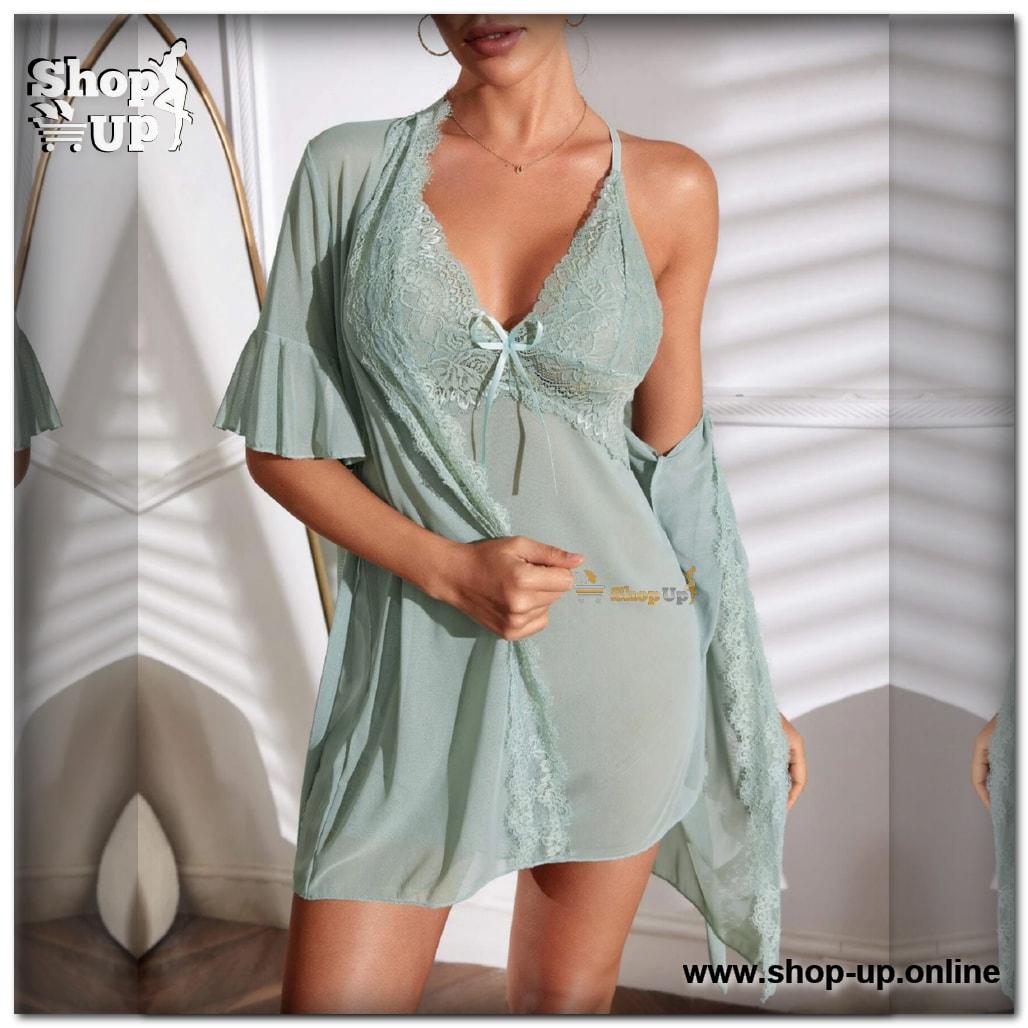 قميص وروب تل فى دانتيل افضل سعر روب حريمى في مصر - شوب اب اون لاين 2024