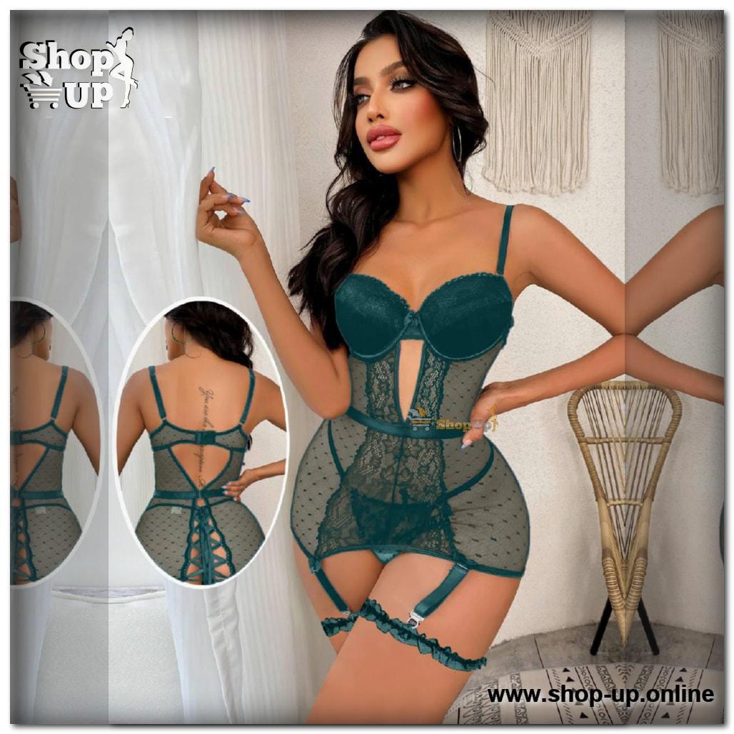 لانجيرى تل فى دانتيل شامل البانتى وسورتيت الفخذ افضل سعر لانجري في مصر - شوب اب اون لاين 2024