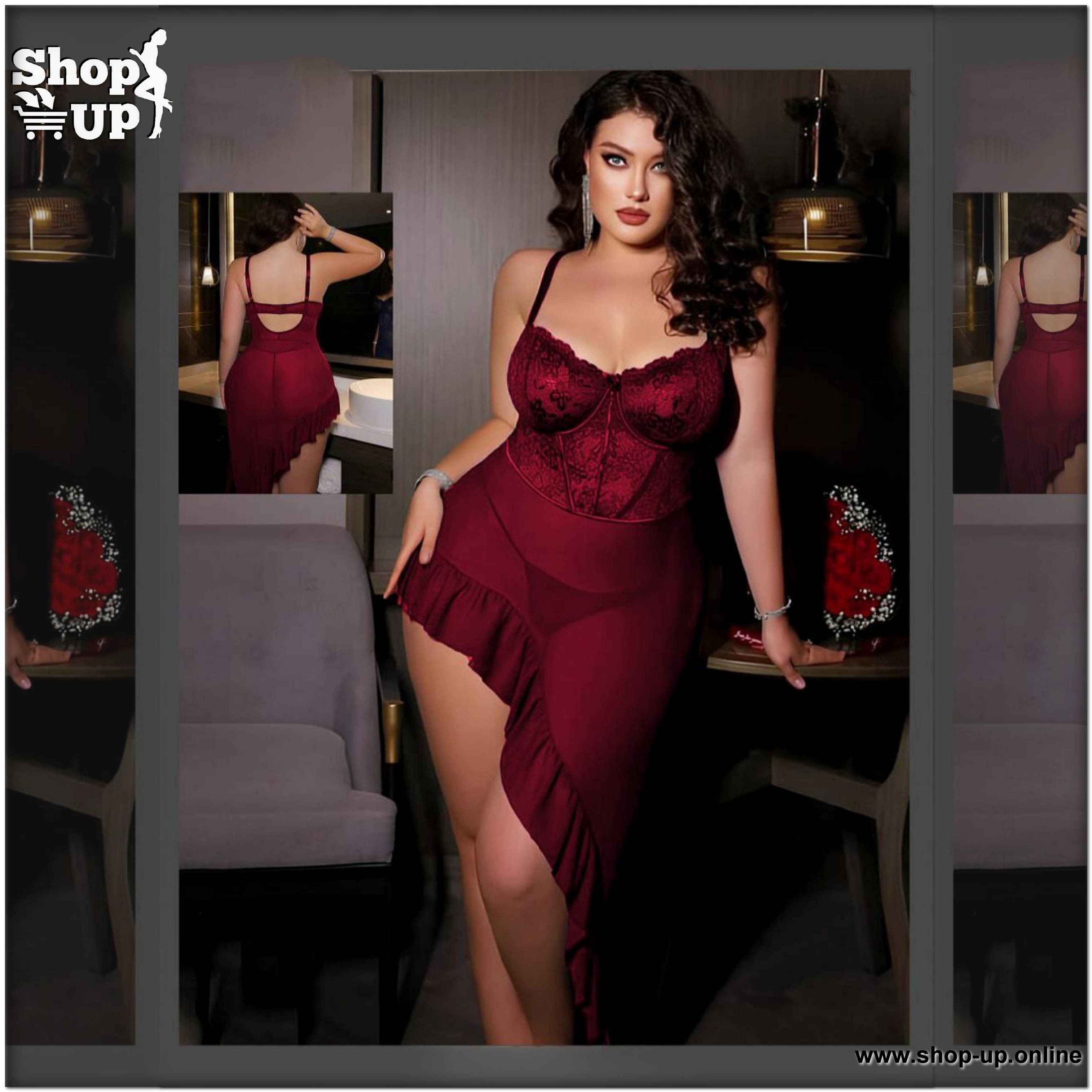 لانجيرى تل فى دانتيل شامل البانتى افضل سعر بيج سايز في مصر - شوب اب اون لاين 2026