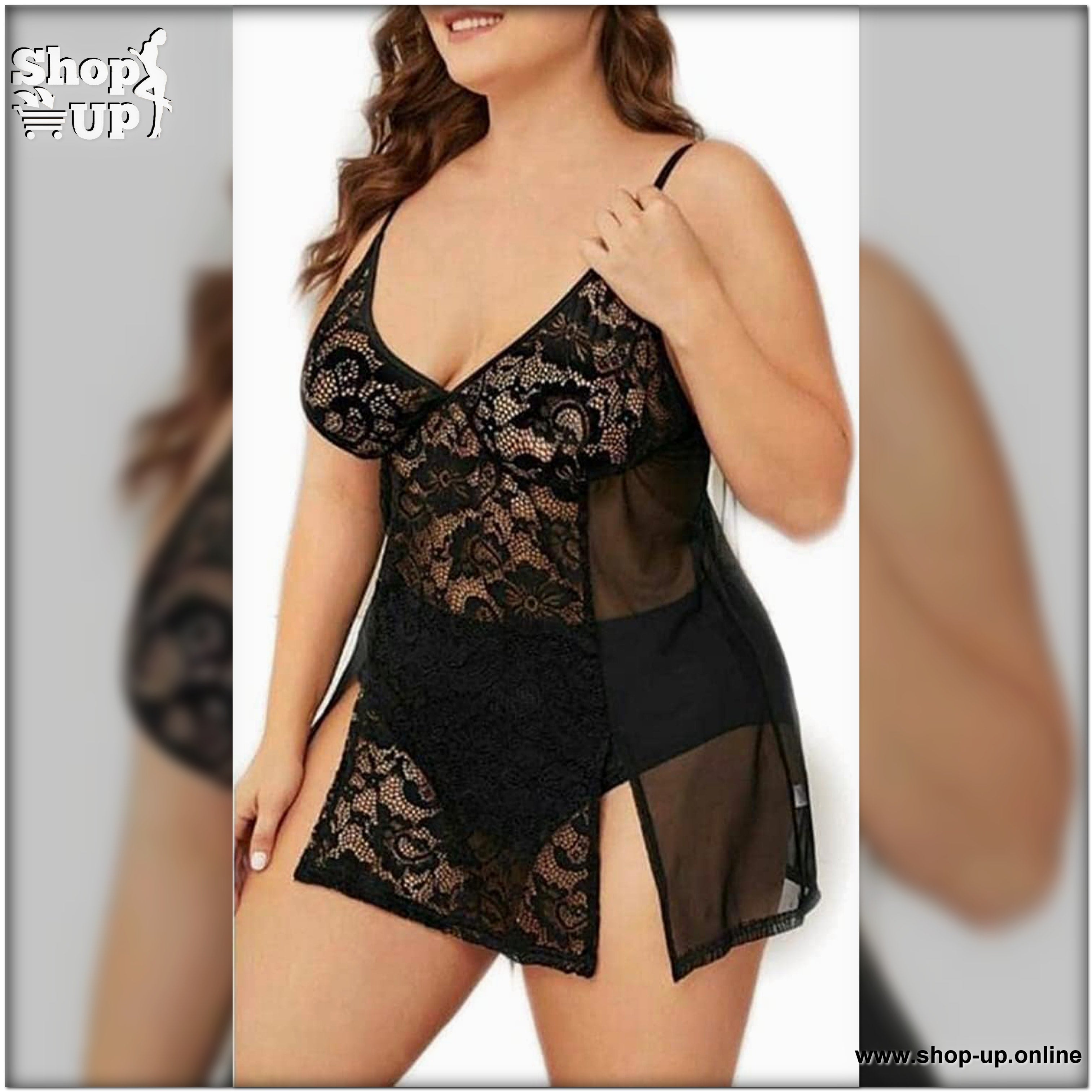 لانجيرى تل فى دانتيل شامل البانتى افضل سعر بيج سايز في مصر - شوب اب اون لاين 2026