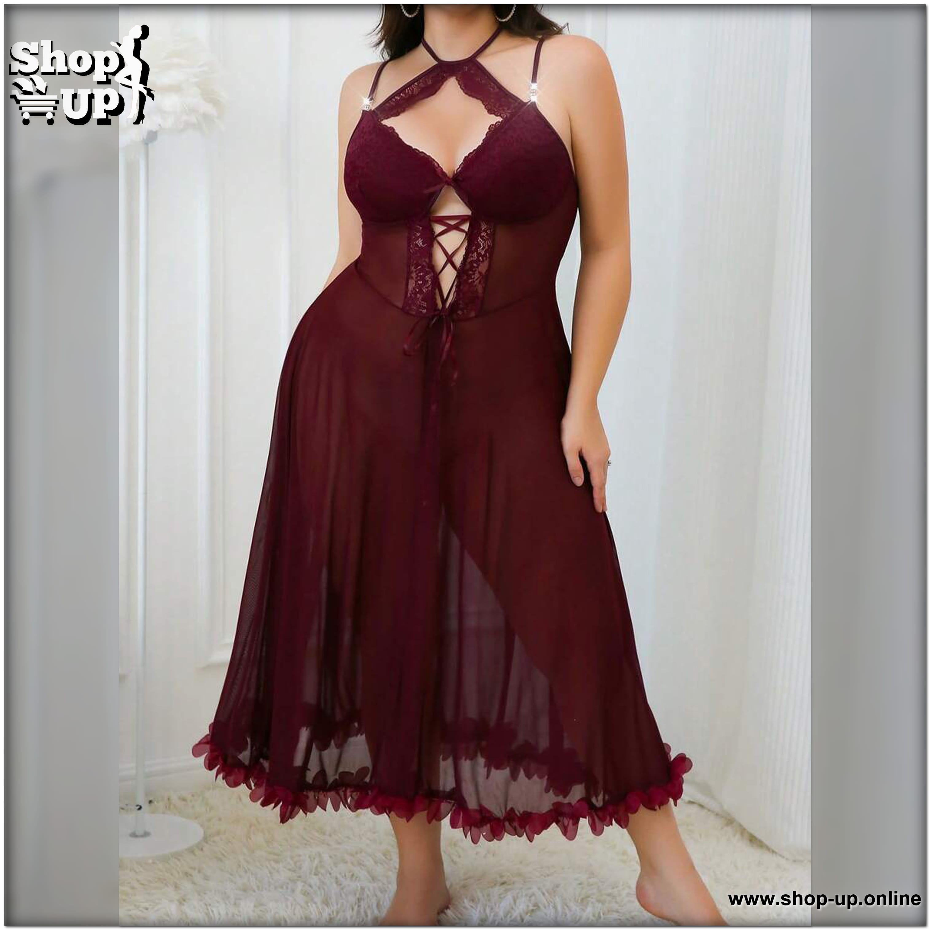 لانجيرى تل فى دانتيل شامل البانتى افضل سعر بيج سايز في مصر - شوب اب اون لاين 2025