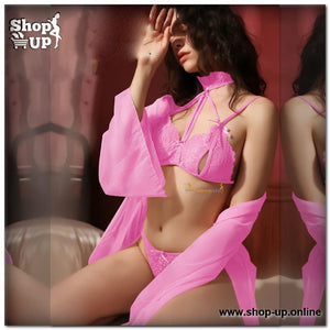 مايوه دانتيل وروب تل اللون البمبى افضل سعر مايوهات في مصر - شوب اب اون لاين 2024