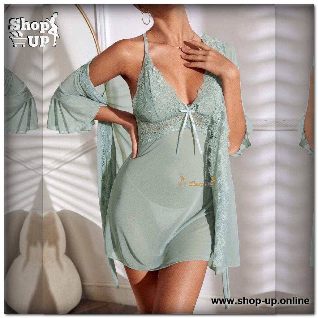 قميص وروب تل فى دانتيل افضل سعر روب حريمى في مصر - شوب اب اون لاين 2024